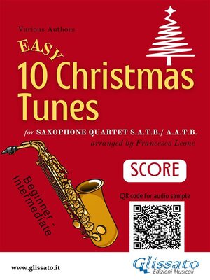 cover image of Saxophone Quartet score "10 Easy Christmas Tunes"